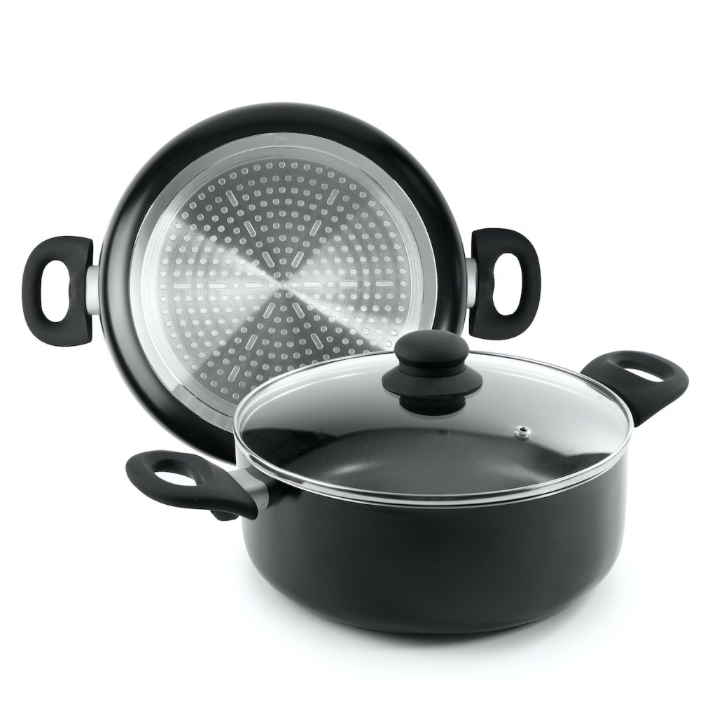 Aluminum pan with lid (4 l)