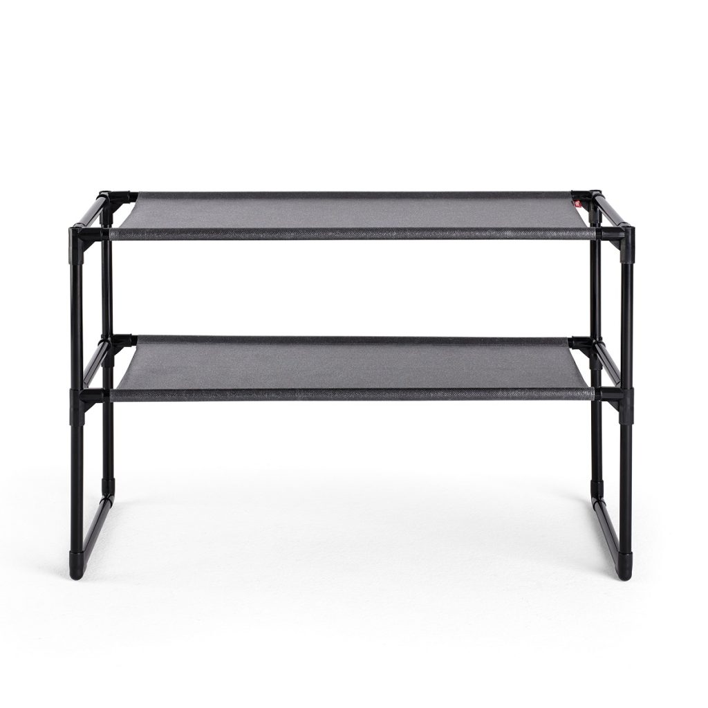Stackable 2-level shoe rack