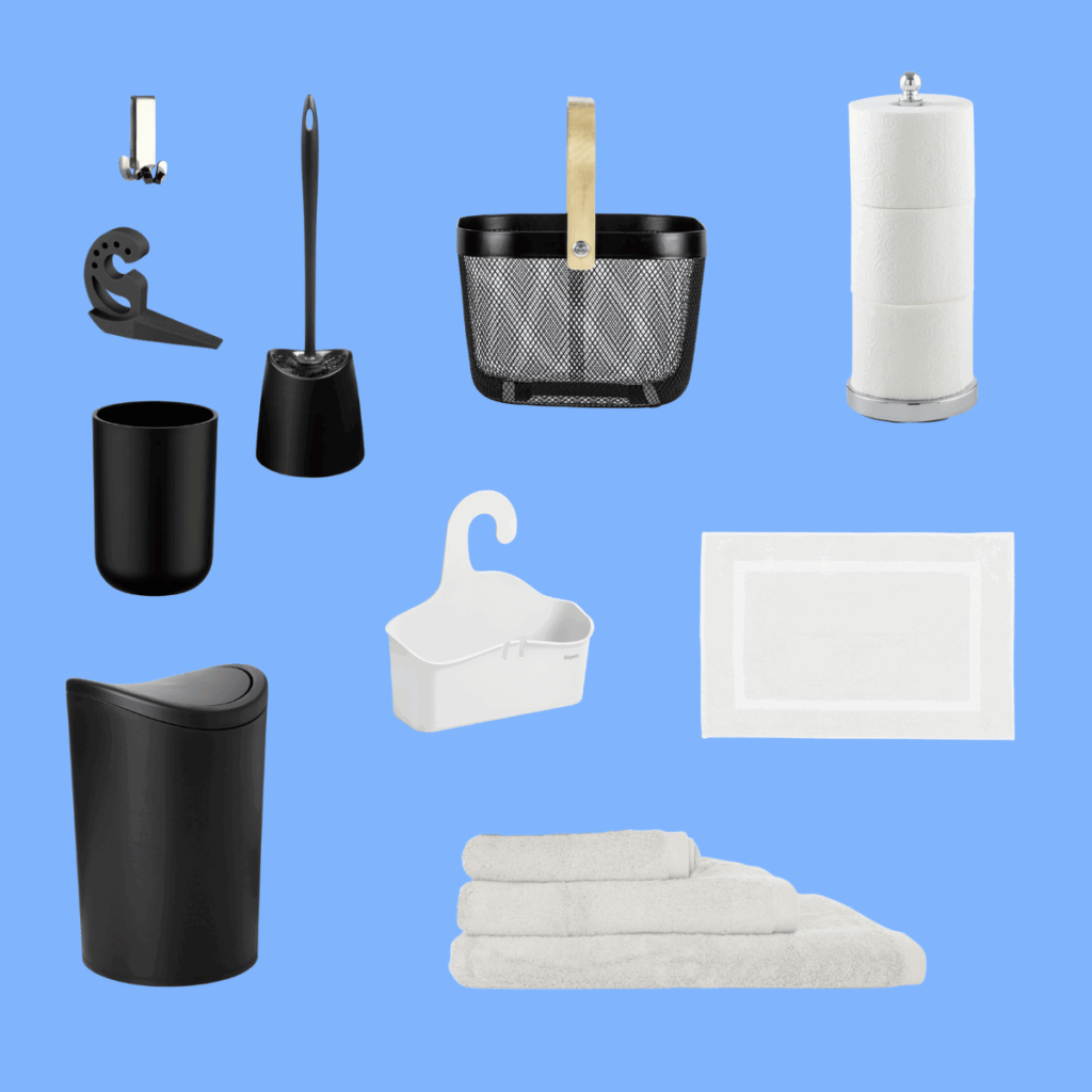 Just MUV bathroom accessories and towels: a complete set for a functional bathroom from day one.